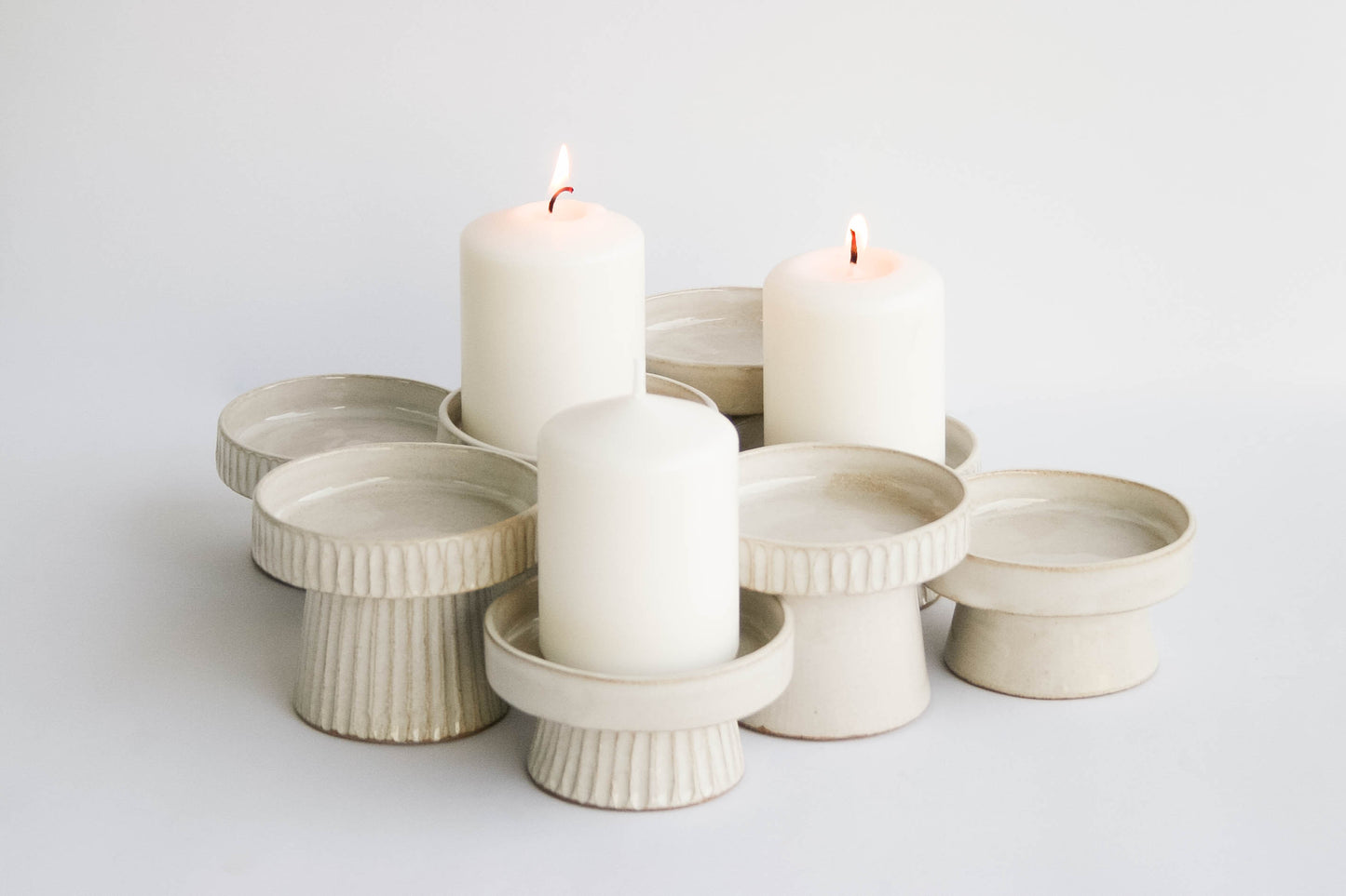 Candelabro Pedestal Surcos S